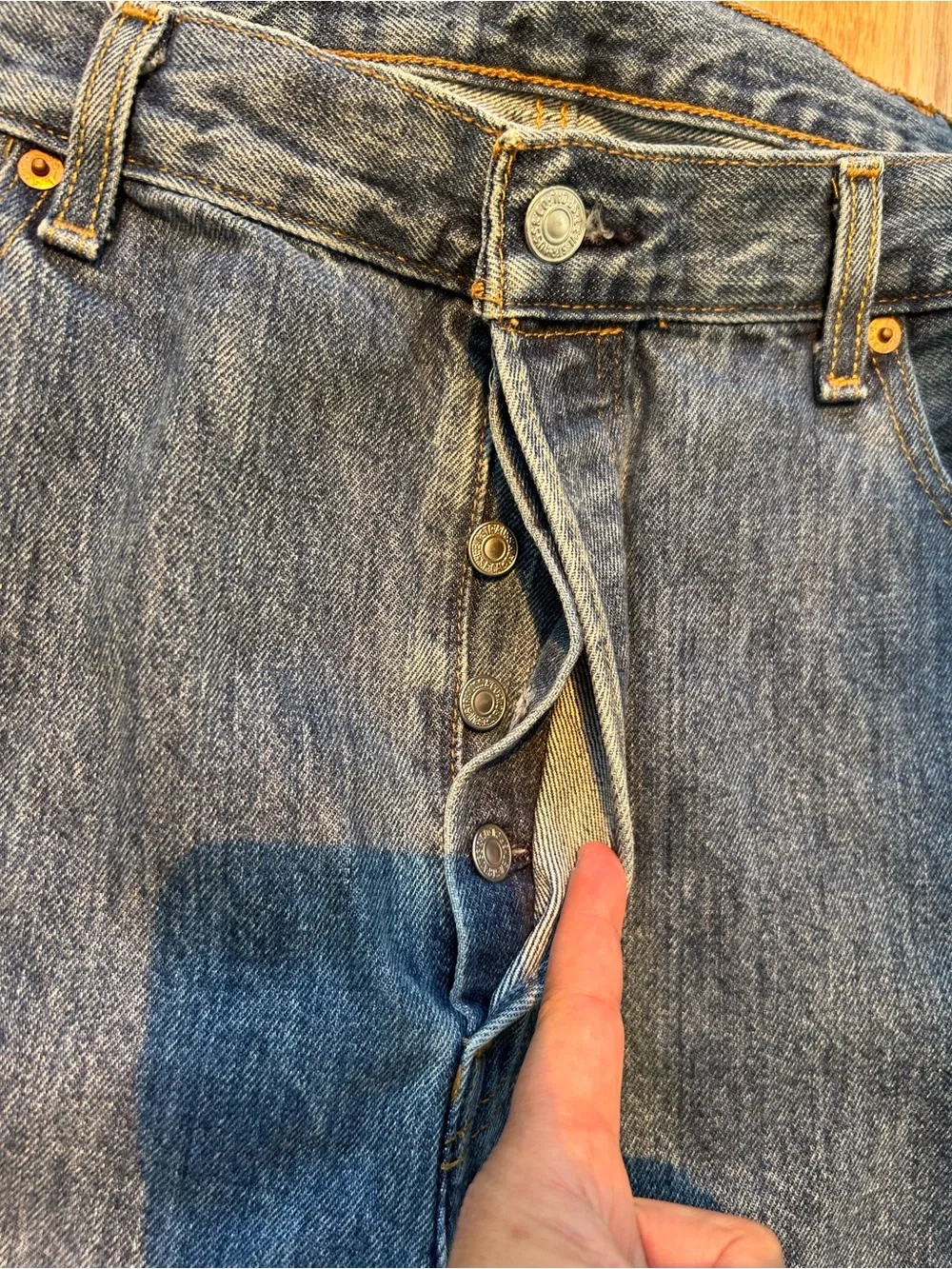 Levi's 501 Original Fit Jeans Men's 38x30 Blue Denim Button Fly Straight Leg‎